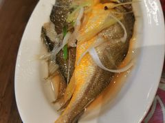 鸡汤蒸黄鱼-鱼满舱·鲜活海鲜·正宗鲁菜