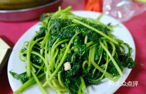 Stir-Fried Sweet Potato Greens with Garlic