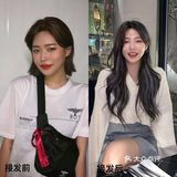 绝绝子羽毛接发挑染