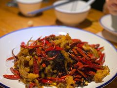 老干妈煸鱿鱼-吕氏疙瘩汤·私家菜馆(慈云寺店)