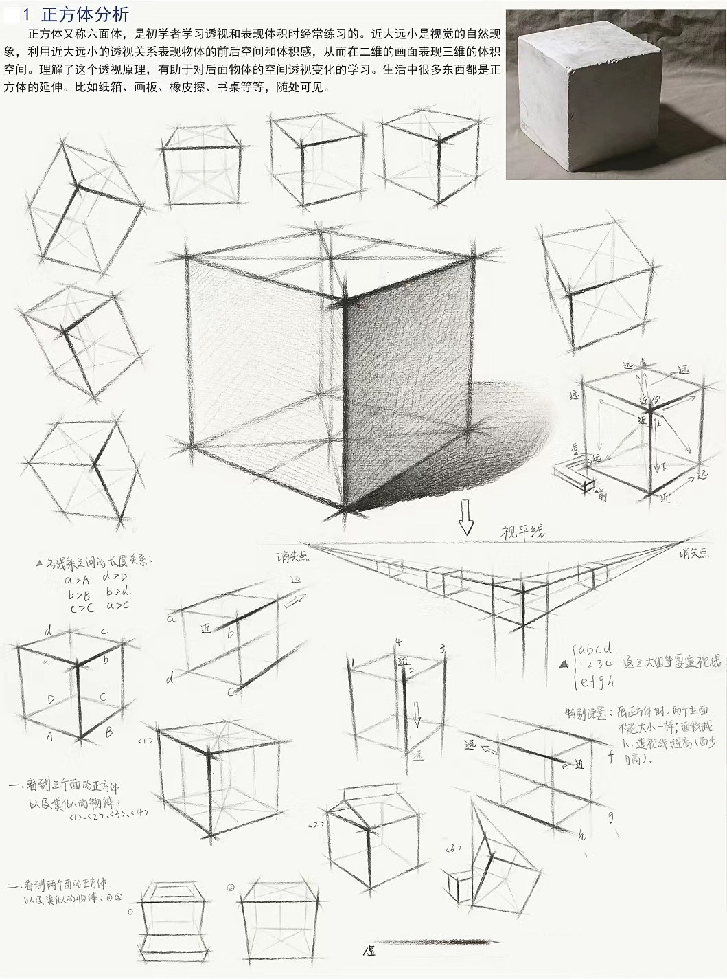 正方体加几笔变图画图片