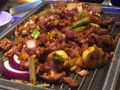 葱椒爆牛肉-绿茶餐厅(光谷世界城步行街店)