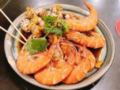 捞汁鲜虾拼花螺-老阿伯·闽南菜