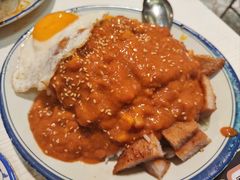 辣芝士猪扒火鸡饭-食运茶餐厅(文化宫店)