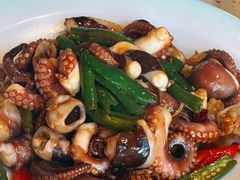 辣炒八爪鱼-巧克力渔家.小船海鲜胶东菜(万平口店)