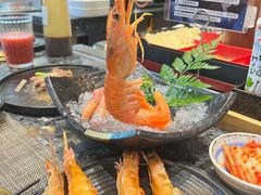 牡丹虾刺身-渔荷食町·铁板烧料理(崂山万象汇店)