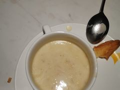 培根腿蓉粟米浓汤配奶香片-半秋山西餐厅(巴南万达广场店)