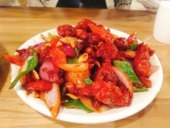小椒香虾仁爆鸡球-陈傻子餐厅(世纪都会店)
