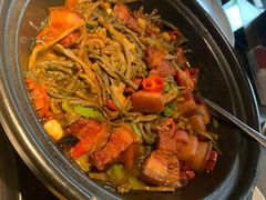 五花肉炖豆角-老阿爸鲜鱼土菜(昆山花桥店)
