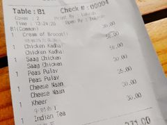 账单-克比叔叔印度餐厅Kebabs on the Grille(永康路分店)