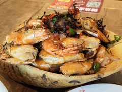 野蒜油爆虾-香园茶社·金陵小灶(老门东店)