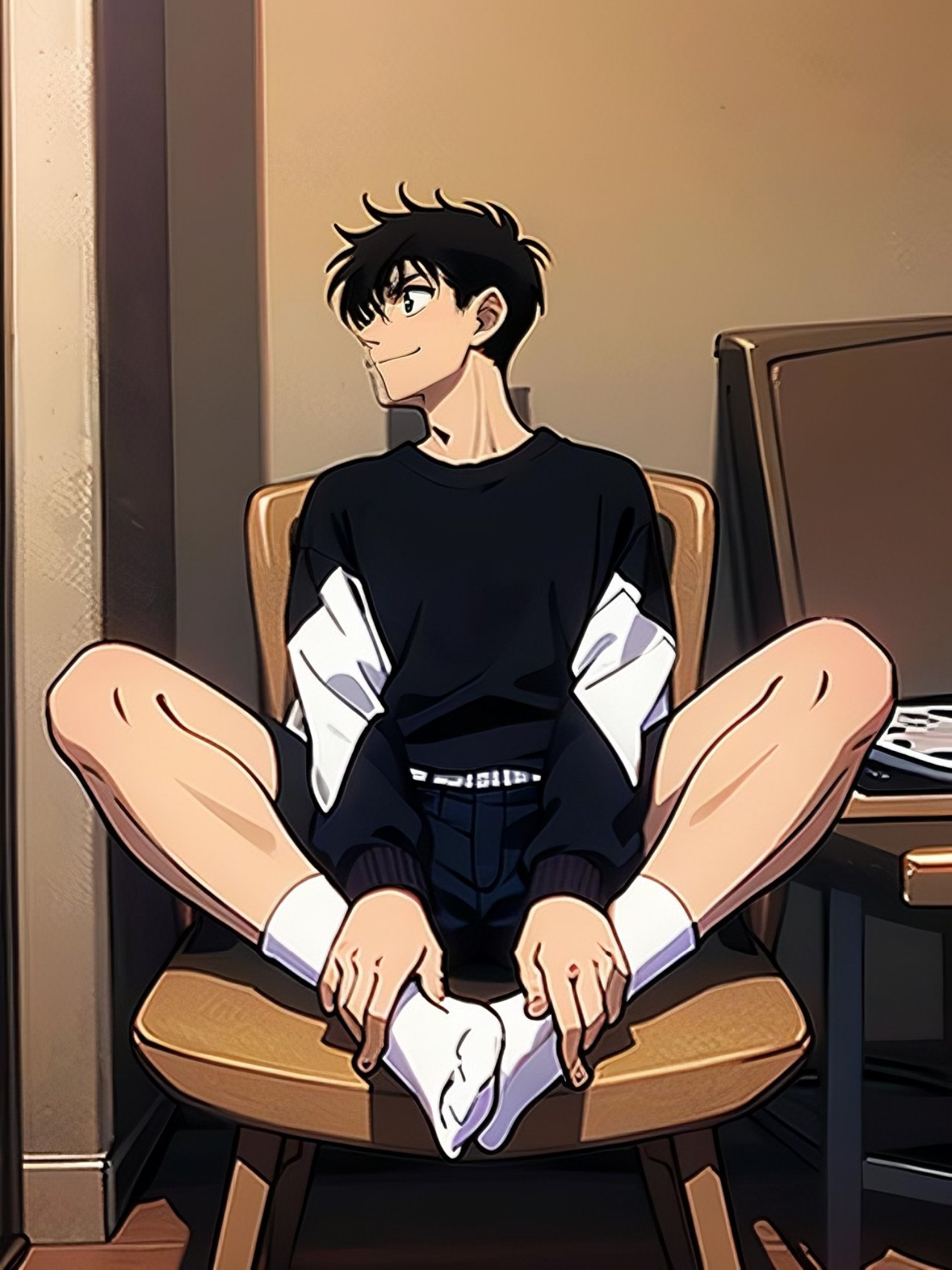 室内白袜悠闲时