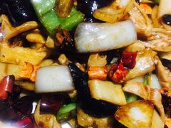 辣大肠-晚归月亮湾私家菜(临邑路店)