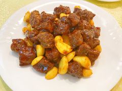 招牌菜黑椒蒜仔牛肉粒-奥华餐厅·老张记(台基厂店)