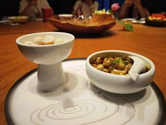 辣酒汁花螺配夏威夷果-木守西溪溪隐餐厅