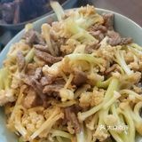 周三家常菜之花菜炒肉丝