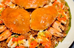 Steamed Soft-Shell Crab with Sticky Rice Stir-Fry