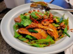 螺丝椒回锅扣肉-川旺角川粤融合菜•海景餐厅(星海广场店)