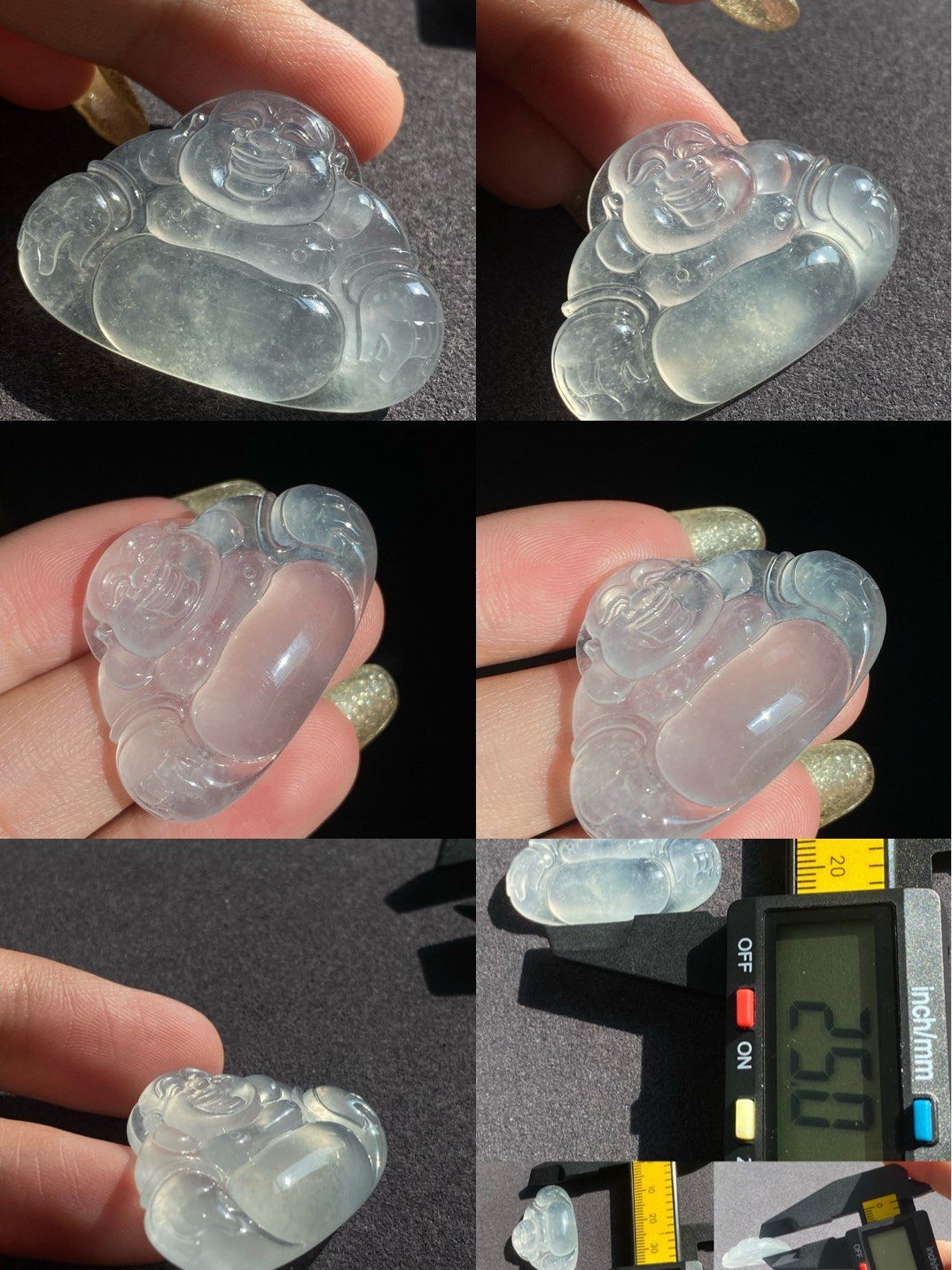 玻璃种翡翠佛公