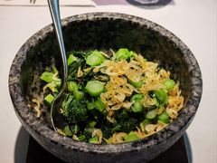广东菜心炒虾皮-野蔓果·山野菜(西湖景区·龙井茶田店)