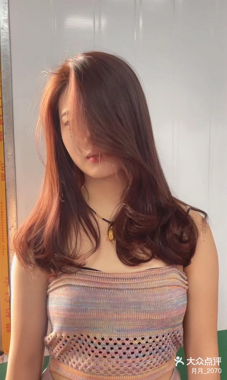 棕红色不用漂的发色焦糖红棕自然显白川分-大众点评
