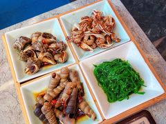 腌海鲜四拼-船梆煮•蒸汽海鲜·炉火烤肉(五四广场店)