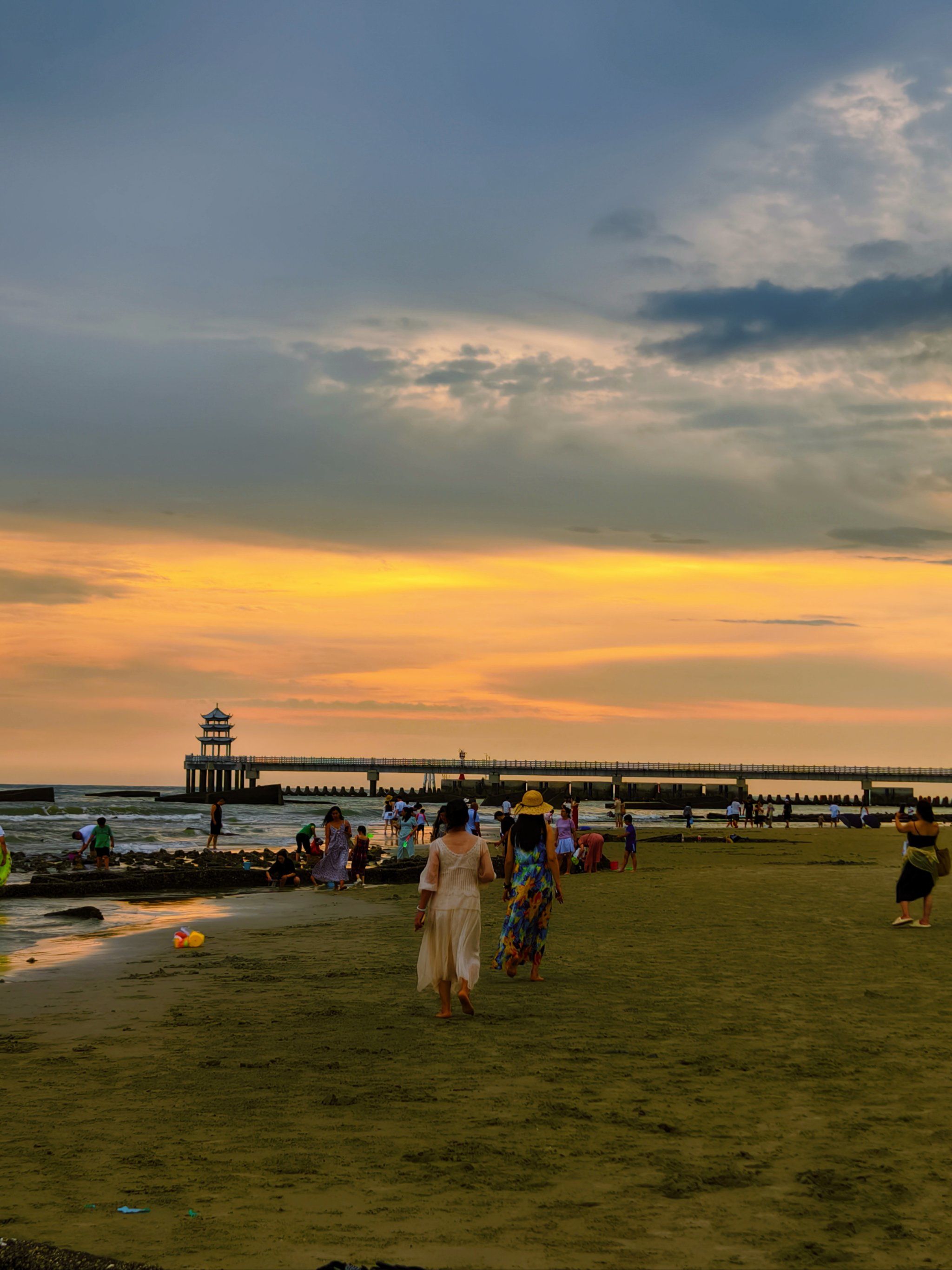 北海银滩落日🌇～是真的很美