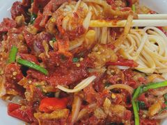 辣皮子肉拌面-托克逊老四号餐厅
