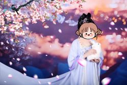 -后宫·古装汉服京剧儿童亲子全家福摄影