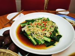 金针菇秋葵-随意茶庄·地道杭帮农家菜(梅家坞店)