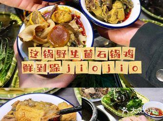 这锅野生菌石锅鸡鲜到跺jiojio