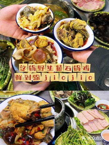 这锅野生菌石锅鸡鲜到跺jiojio