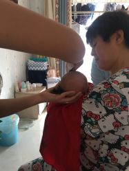点击看大图 -慧婴轩婴儿理胎发胎毛笔胎毛画手足印(通州店)