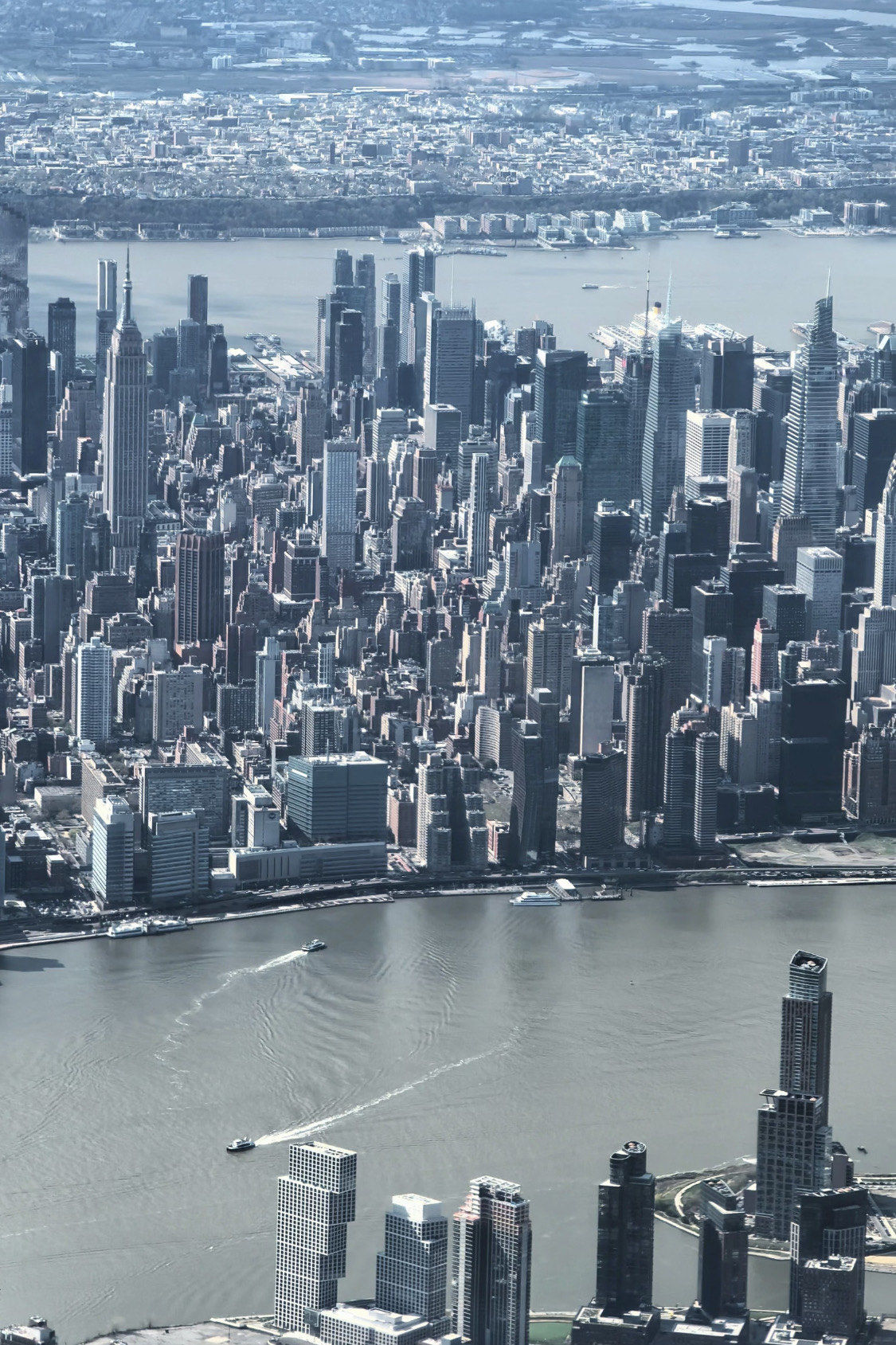 航拍纽约曼哈顿