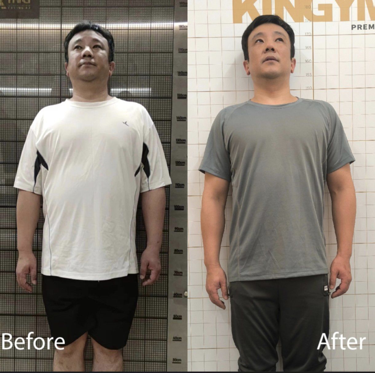 健身 我的减肥对比图 付出就有收获!加油啊