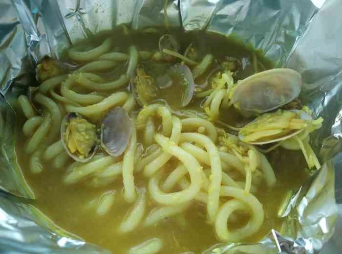 打分 咖喱蒜味的将军花甲乌冬面,口味还不错.