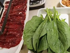 如皋本菠菜-左庭右院鲜牛肉火锅(浦江欢乐颂店)
