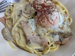 牛肝菌白汁玉子意面-CowCow其其·牛杂咖啡公司(六运店)