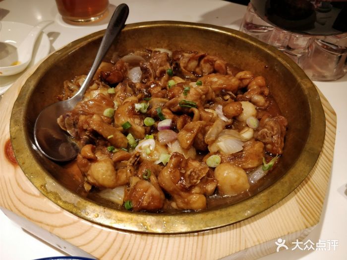 开饭餐厅(捷登都会店-铜盘帆立贝蒸滑鸡-菜-铜盘