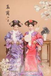 -后宫·古装汉服京剧儿童亲子全家福摄影