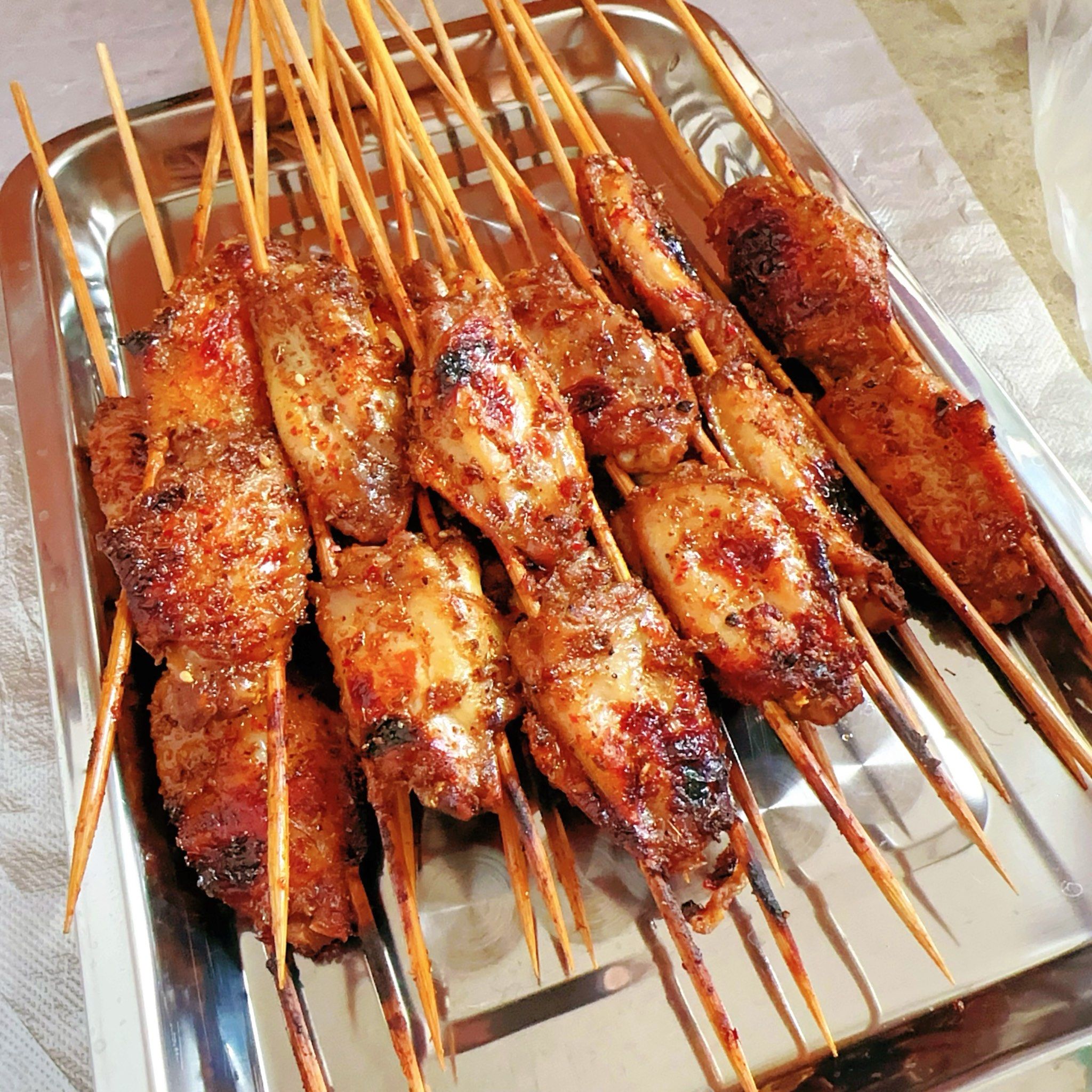 烤鸡翅辣味十足