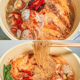 好吃到汤汁都不剩‼️花甲大虾粉丝煲-附教程