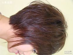 剪短发染发后效果-大奥造型