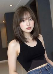 点击看大图 -藤野造型烫发染发
