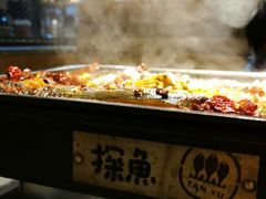 自助取餐区-探鱼·鲜青椒爽麻烤鱼(广州花都来又来店)