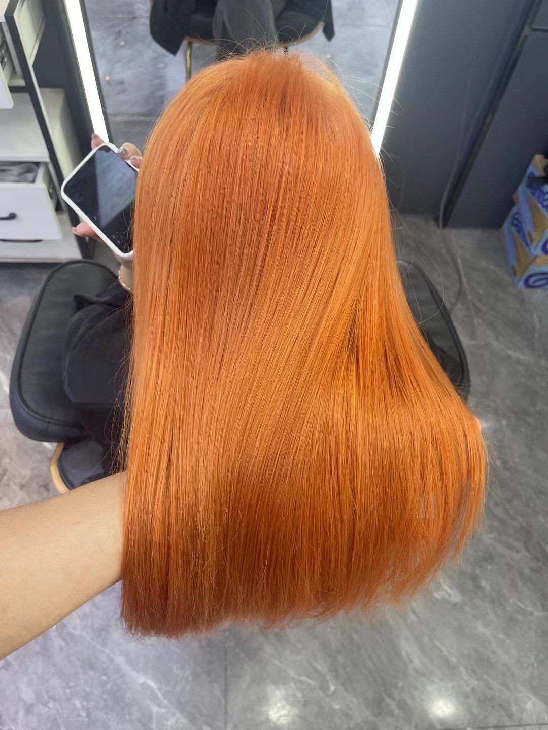 橙色染发超炫酷哦