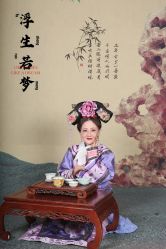 -后宫·古装汉服京剧儿童亲子全家福摄影