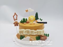 -卡比儿童蛋糕·心意定制·低脂零卡糖动物奶油FancyBALLOON(滨海店)