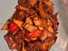 xo酱爆炒菌菇-鹿港小镇(霄云店)