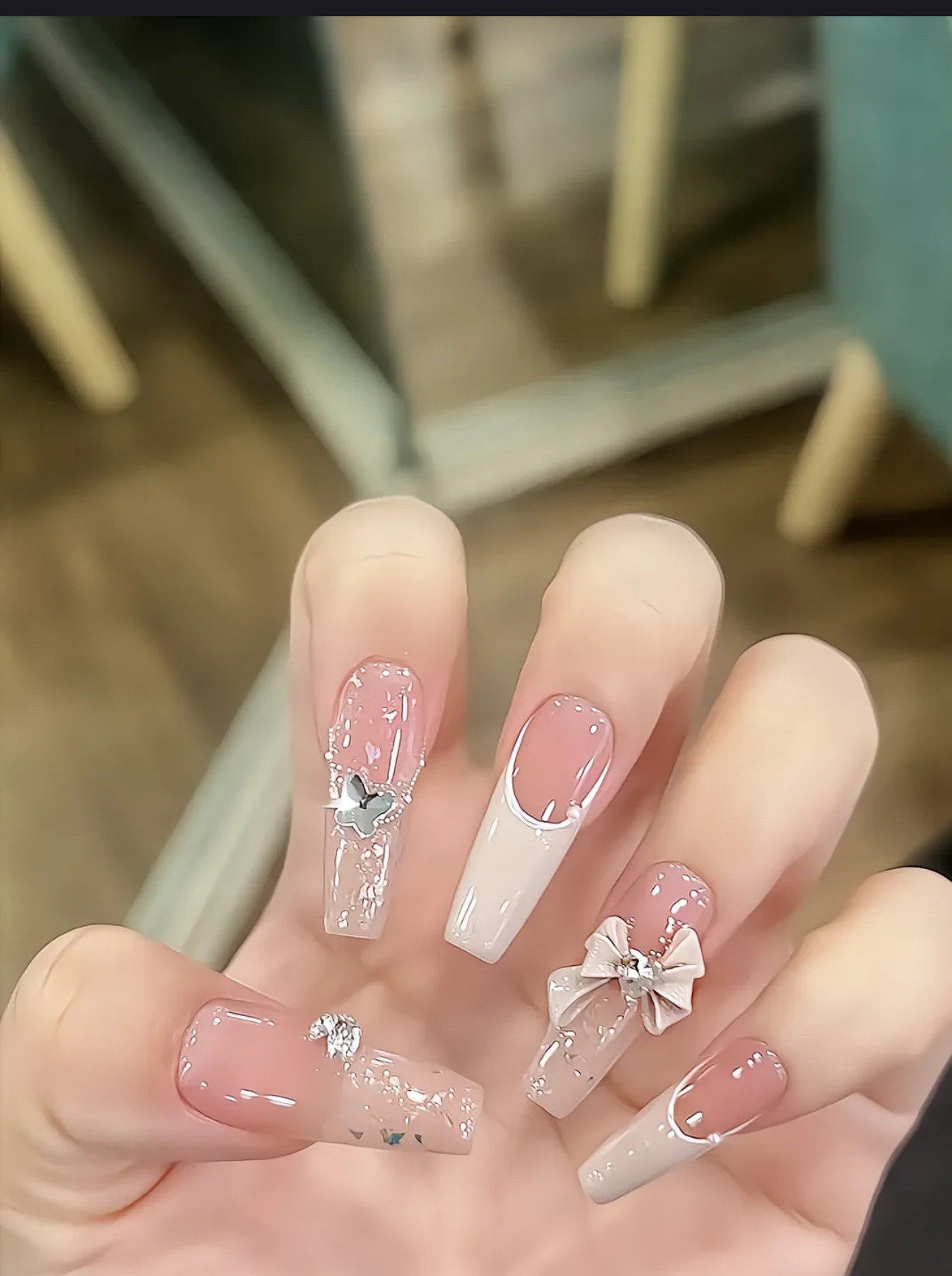 高级感十足的长款美甲